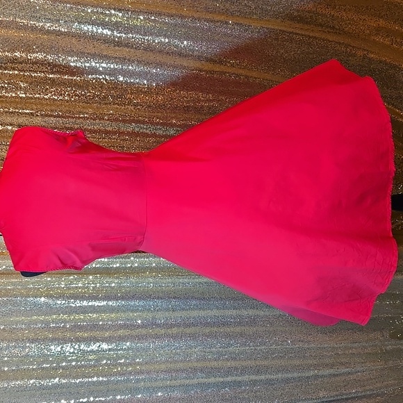 Red And Black Polka Dot Retro Swing Dress - Picture 7 of 14